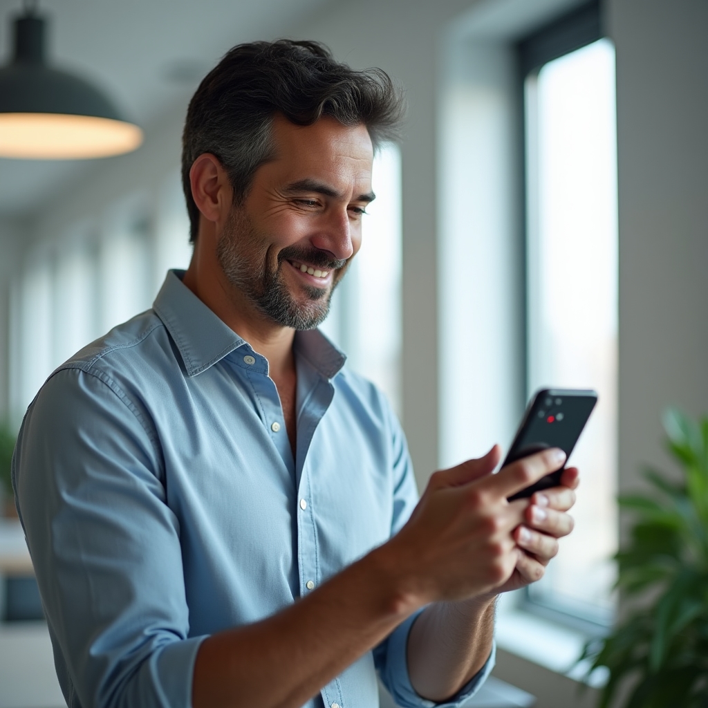 Person überprüft Zwei-Faktor-Authentifizierung auf dem Smartphone