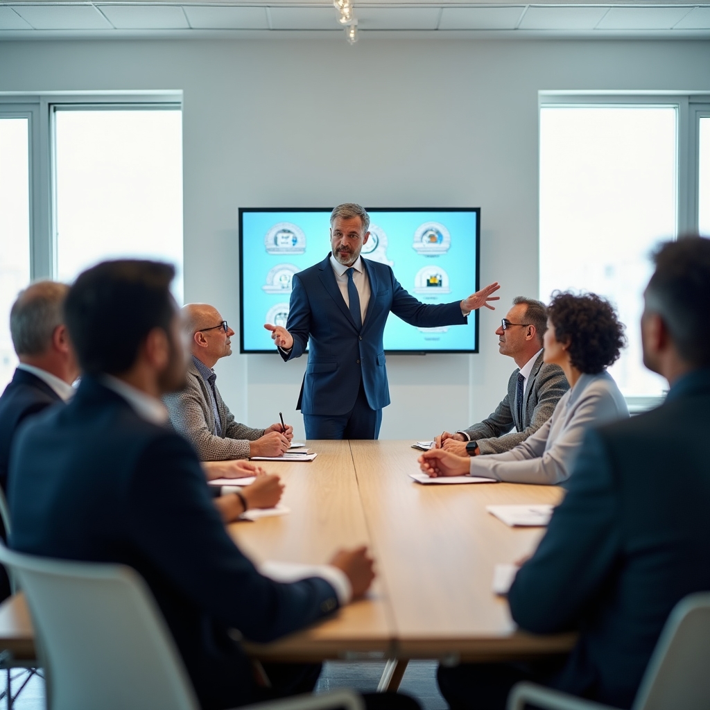 Gruppe bei einem Workshop zu digitaler Sicherheit im Finanzbereich